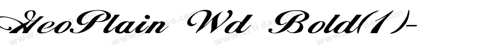 GeoPlain Wd Bold(1)字体转换